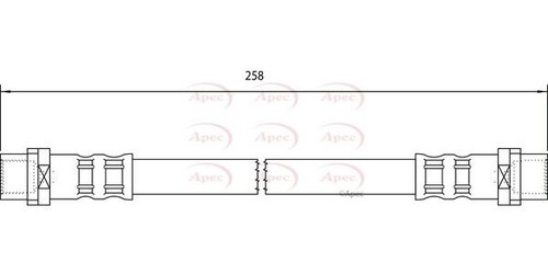 Apec rear outer brake hose - rear,
