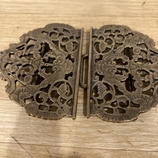 Victorian Bronze over metal nurses Belt Buckle Birds Design. London 