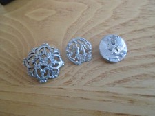 ANTIQUE  THREE SILVER BUTTONS