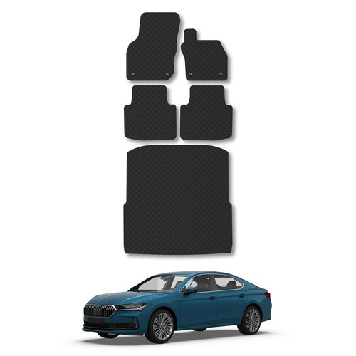 Rubber car mats for skoda - for,