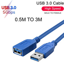 USB 3.0 High Speed extension Cable Lead A Male To Female Extension Extender-Blue