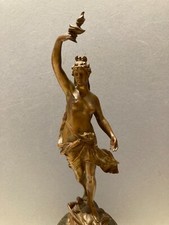 Ca.1900 After Hermann Eichberg, Fine Art Nouveau Bronze Goddess Figure