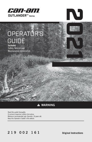 Can owners manual book - can,