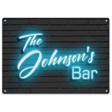 Personalised Retro Neon Family