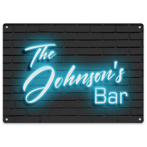 Personalised retro neon family - retro,