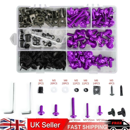 Purple fairing bolts screws - bolts,