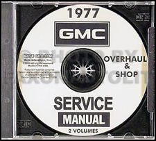 1977 GMC Pickup Truck Jimmy Suburban Van Shop Manual CD