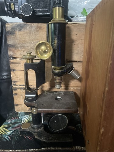 Antique bausch and lomb brass - and,