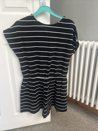 Black white knitted playsuit - knitted,