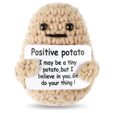 Positive Potato with Positive Card Wool Knitted Potato Doll Home Decorations UK