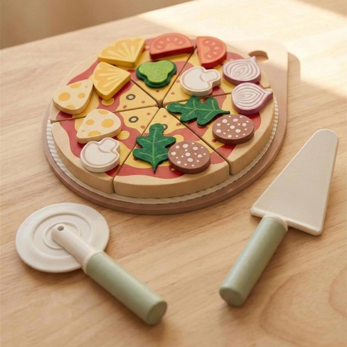 Interactive wooden pizza party - interactive,