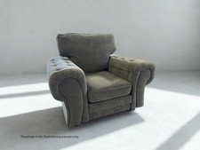 New Vegas Grey Accent Armchair Soft Fabric| Few Marks | WF5 | Clearance