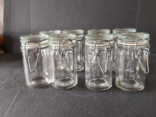 Clear glass spice jars - x,