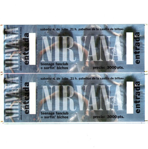 Nirvana concert ticket printer - nirvana,
