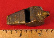 ANTIQUE WHISTLE THE ACME THUNDERER MADE IN ENGLAND BRASS CORK BALL !!