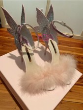 Womens Butterfly Thin Heels