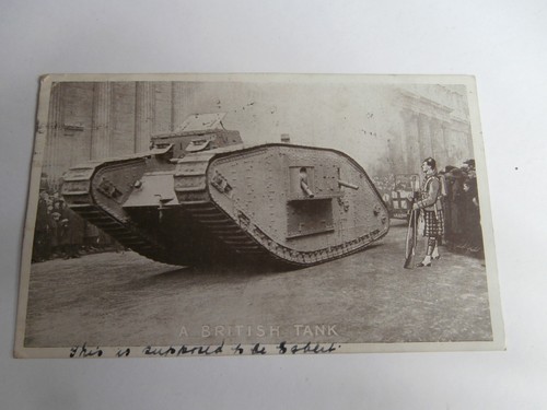 Ww1 postcard british tank - ww1,