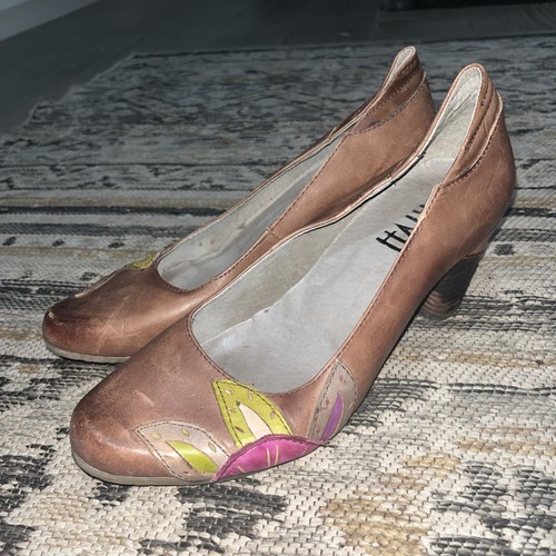 Uk5 riva heels brown - uk5, leather