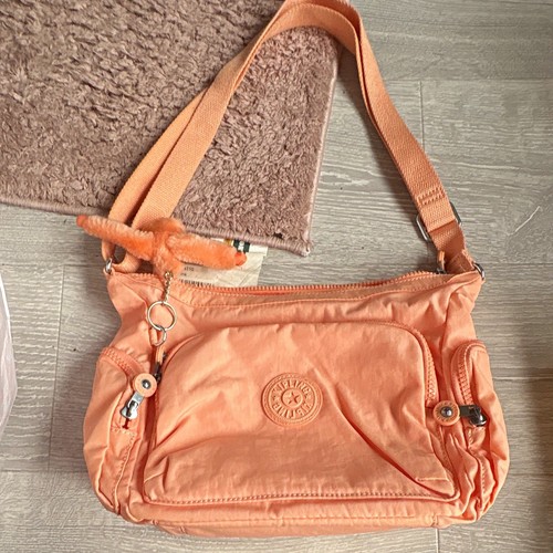 Kipling peach nylon shoulder - peach,