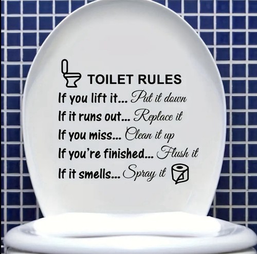 Toilet rules with - toilet,