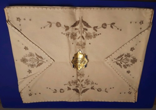 Vintage hand embroidered tray - vintage,