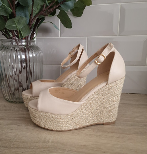Women nude wedge espadrille - women's,
