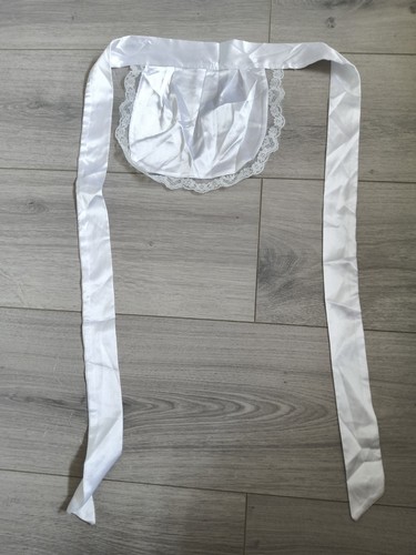 White satin lace edged - edged, mini