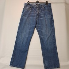 Mens Rockport Jeans Size W36 L30 Y2K Straight Fit Blue Denim Relaxed Fit
