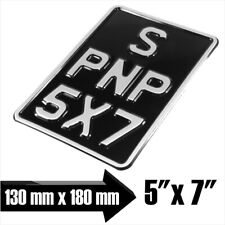 5x7 Black Silver Show Pressed Number Plate Novelty Kids Car Motorcycle Motorbike