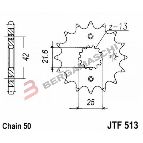Sprocket 513 z16 cagiva - sprocket,