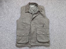 Hoggs of Fife Waistcoat Adult Medium Green Country Field Pro Hunting Gilet Tweed