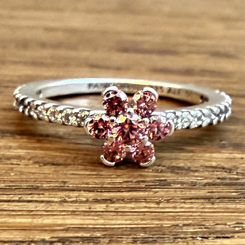 Pandora sparkling pink flower - sparkling,