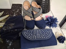 Navy Wedding Accessories Shoes Size 6