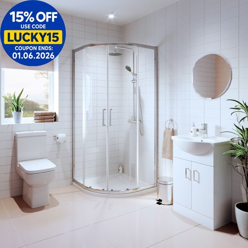 Bathroom suite quadrant - suite, shower