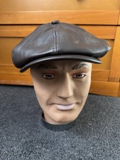 Stetson Leather Newsboy Cap