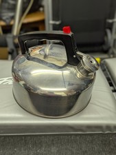 UK Stainless Steel Whistling Kettle 2.3L Stove Top Hob Kitchenware Tea Camping