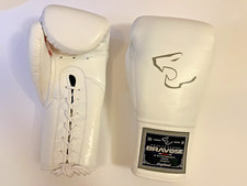 Bravose Elite Pro 12oz Leather lace up Boxing Gloves for Kickboxing Muay Thai