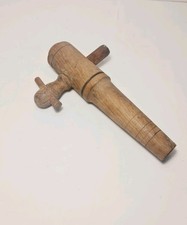 Vintage Wooden Wine Beer Keg Barrel Tap Spigot Spout Bung Hole Wood 9.5"