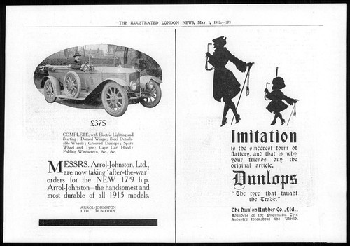 1915 antique print - 1915,