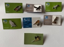 rspb bird pin badge bundle