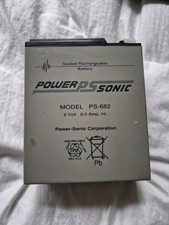 Power-Sonic PS-682  SLA BATTERY 6V 8.0 AMP hr.  untested. rechargeable Battery