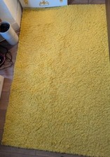 Ochre Yellow Shaggy Rug 110 x 160 cm *Used