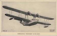SUPERMARINE STRANRAER FLYING BOAT VINTAGE VALENTINE'S POSTCARD RAF