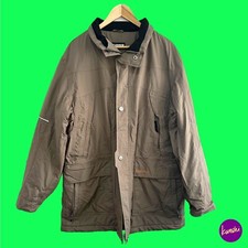 KLEPPER Men's Vintage Jacket, Fleece Lined, Zip, Snap Button, Khaki, UK XL