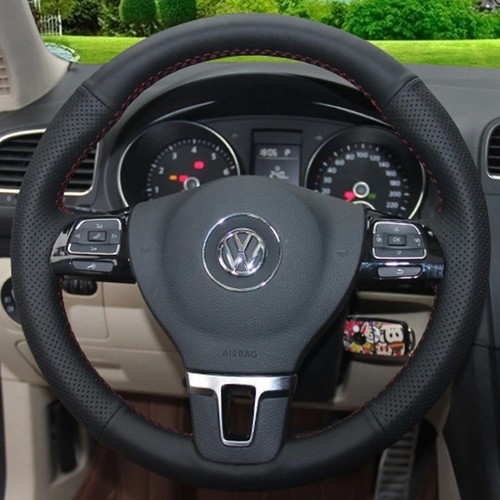 Leather steering wheel cover - steering,