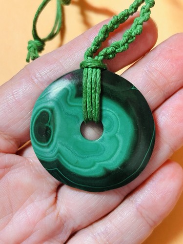 Genuine malachite donut bead - malachite,
