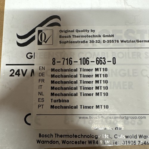 Worcester bosch mt10 - worcester,