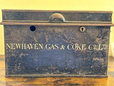 Rare Antique Black Large Tin