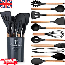 12 Pcs Kitchen Utensils Set Silicone Cooking Nonstick Spatula Turner Spoon Tools