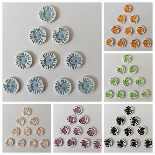 Pretty flower resin - flower, buttons